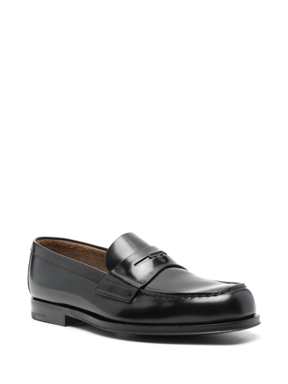 Prada Pre-Owned Loafers met triangel-logo - Zwart