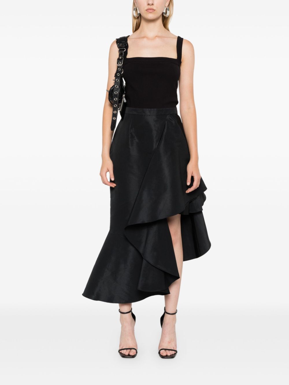 Alexander McQueen Pre-Owned Asymmetrische midi-jurk - Zwart