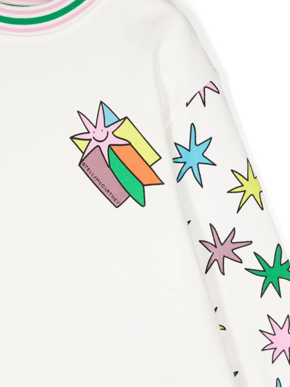Stella McCartney Kids Bright Stars sweaterjurk Wit