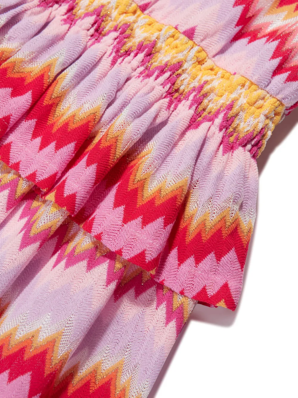 Missoni Kids Jurk met zigzag print Rood