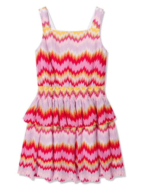 Missoni Kids panelled zigzag-print dress