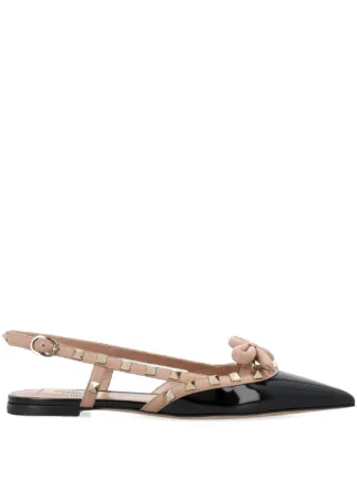 【Valentino】ROCKSTUD BOW BALLERINA◆6W2S0IQ2IXH Valentino Garavani Rockstud bow-detailing Ballerina Shoes