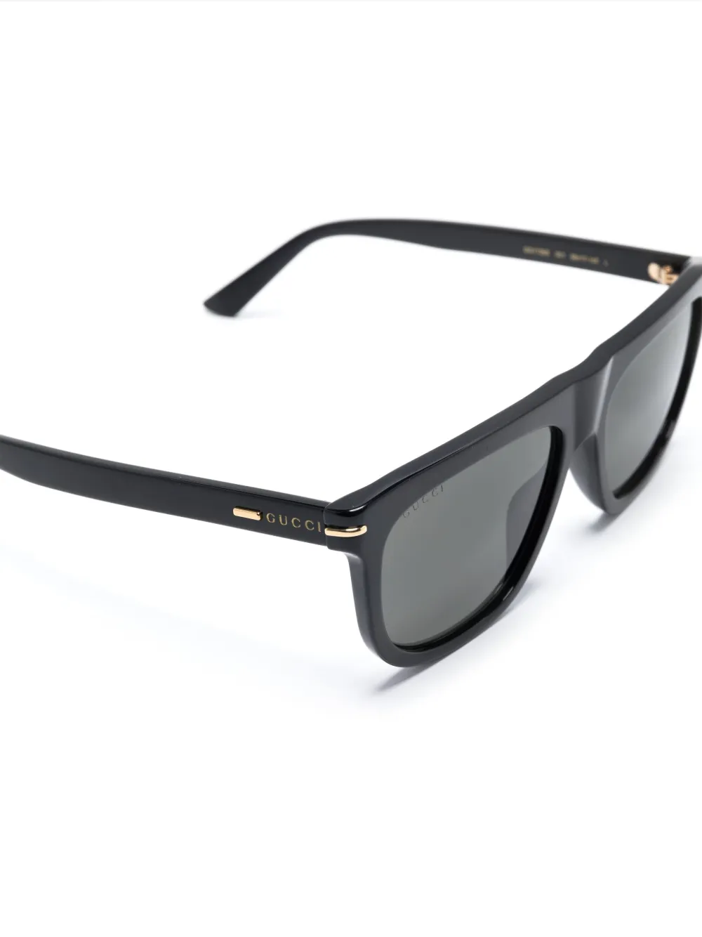 Gucci Eyewear Zonnebril met ovalen montuur Zwart