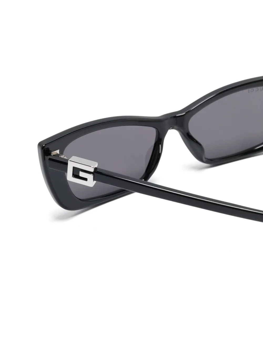 Gucci Eyewear Zonnebril met logoplakkaat Zwart