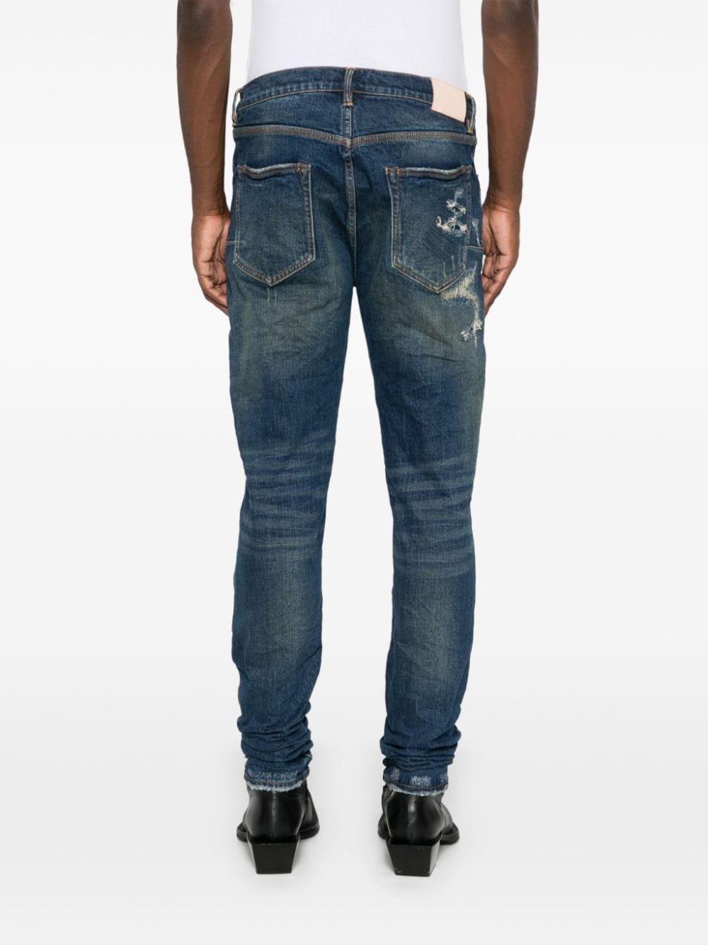 Shop Purple Brand Distressed Skinny Jeans In Blue