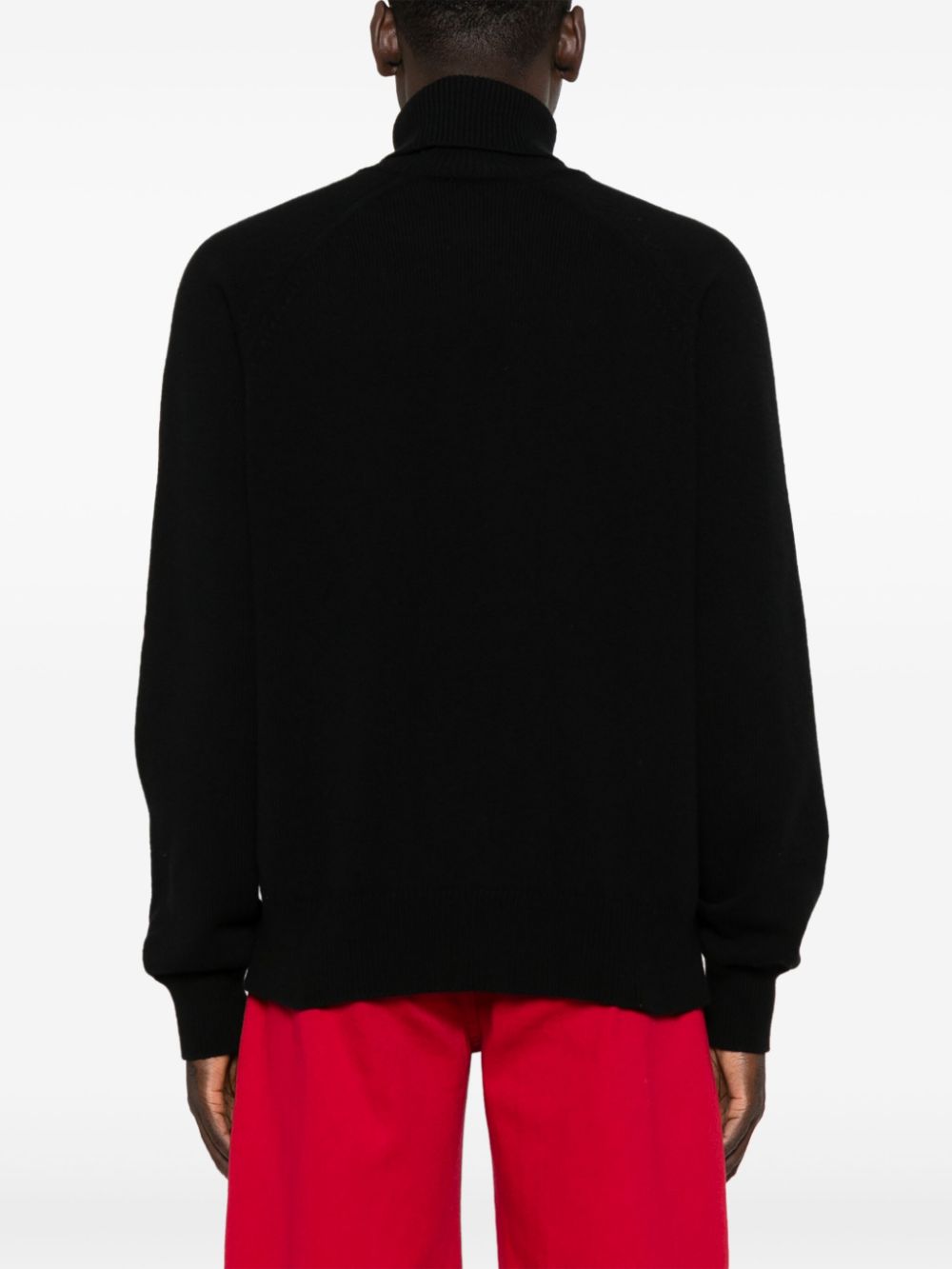 Shop Kenzo Roll-neck Wool Jumper In Black