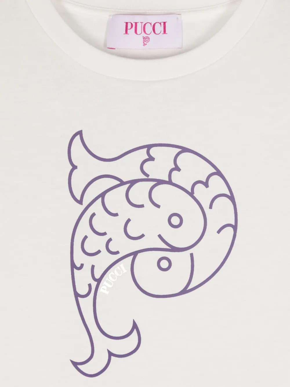 PUCCI Junior Katoenen T-shirt met logoprint Wit