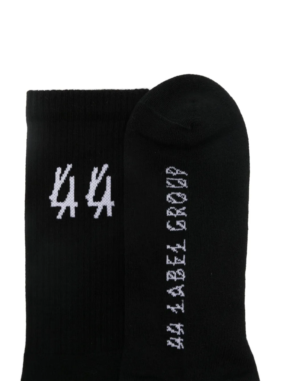 44 LABEL GROUP Sokken met intarsia logo - Zwart