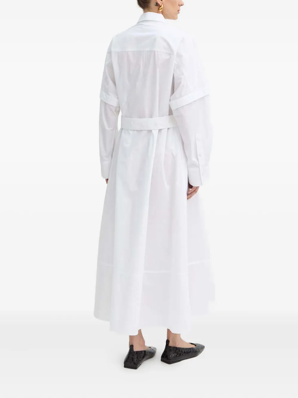 IVY OAK layered shirt dress - Wit
