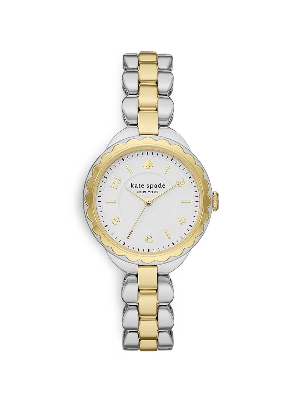 Kate Spade Orologio con bordo a smerlo 34mm - Bianco