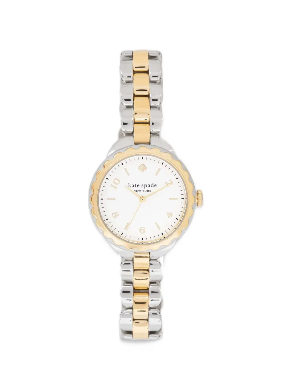 Kate Spade Orologio con bordo a smerlo 34mm - Bianco