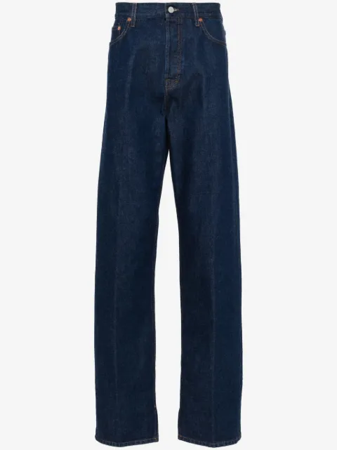Gucci jeans rectos con parche del logo