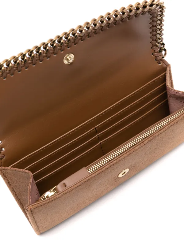 Stella McCartney Falabella chain-link Detail Wallet | Brown