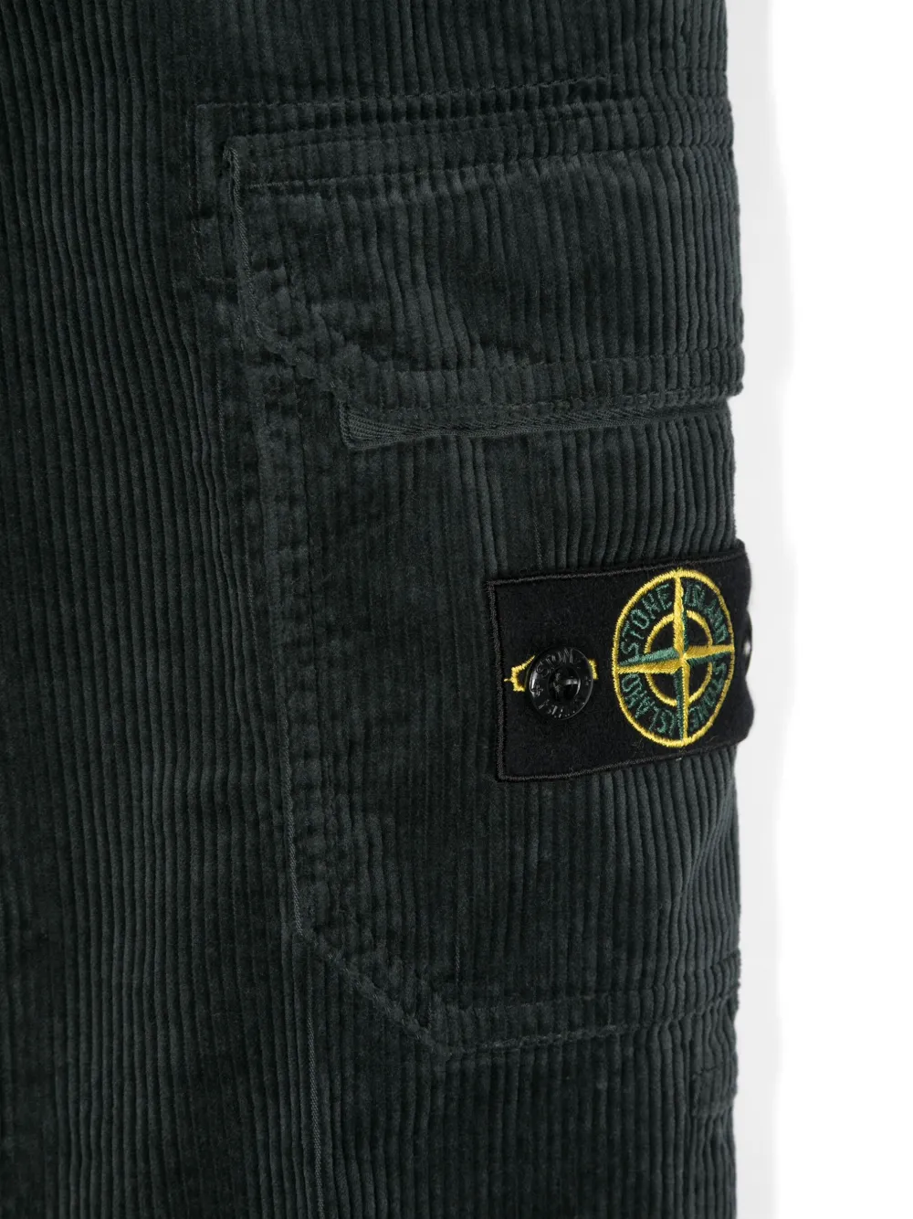 Stone Island Junior Ribfluwelen broek Groen