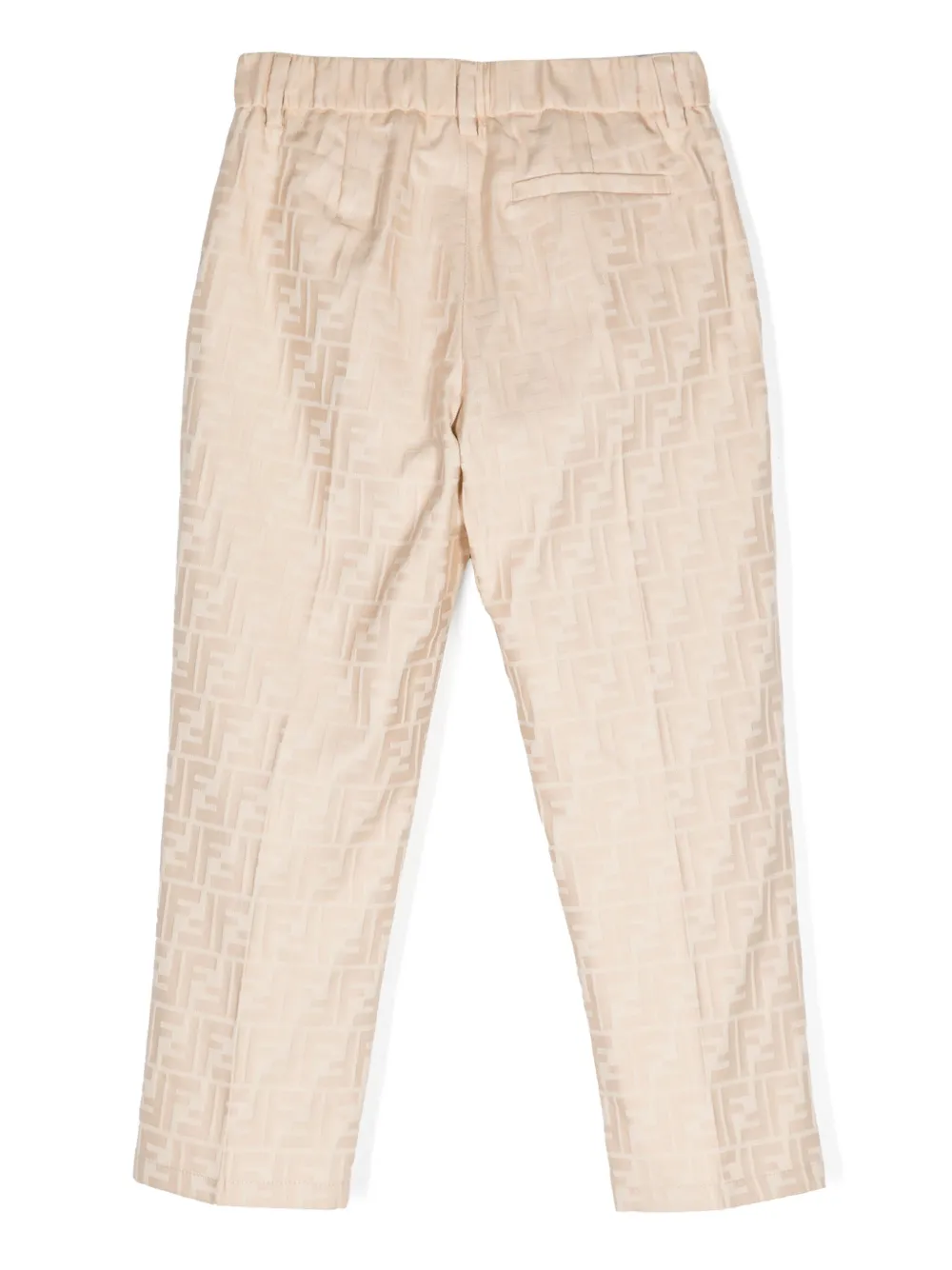 Fendi Kids Broek met FF jacquard Beige