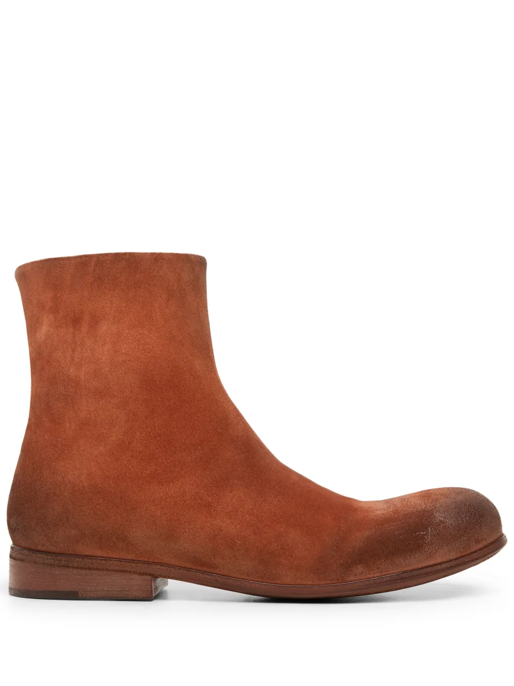 Marsèll round-toe suede ankle boots Brown