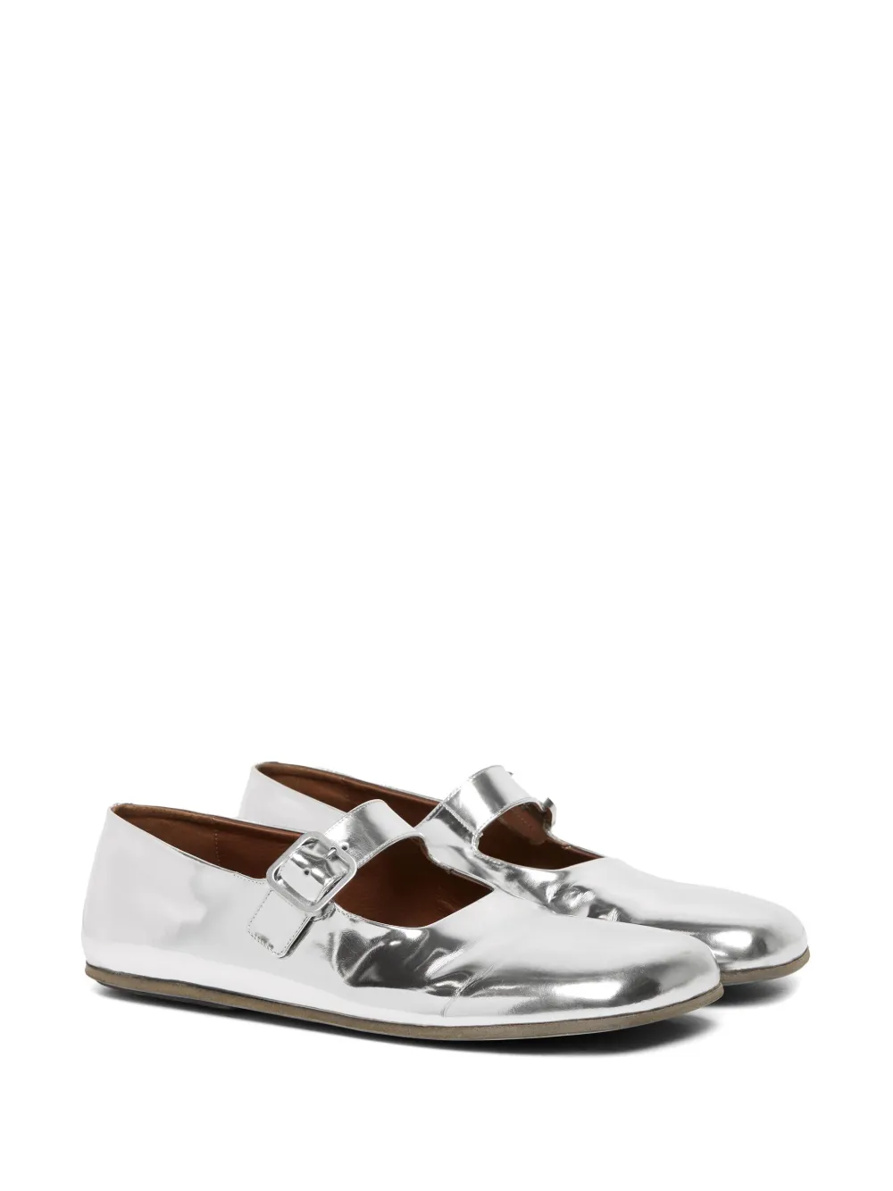 Marsèll Loafers met metallic-effect en gesp - Zilver