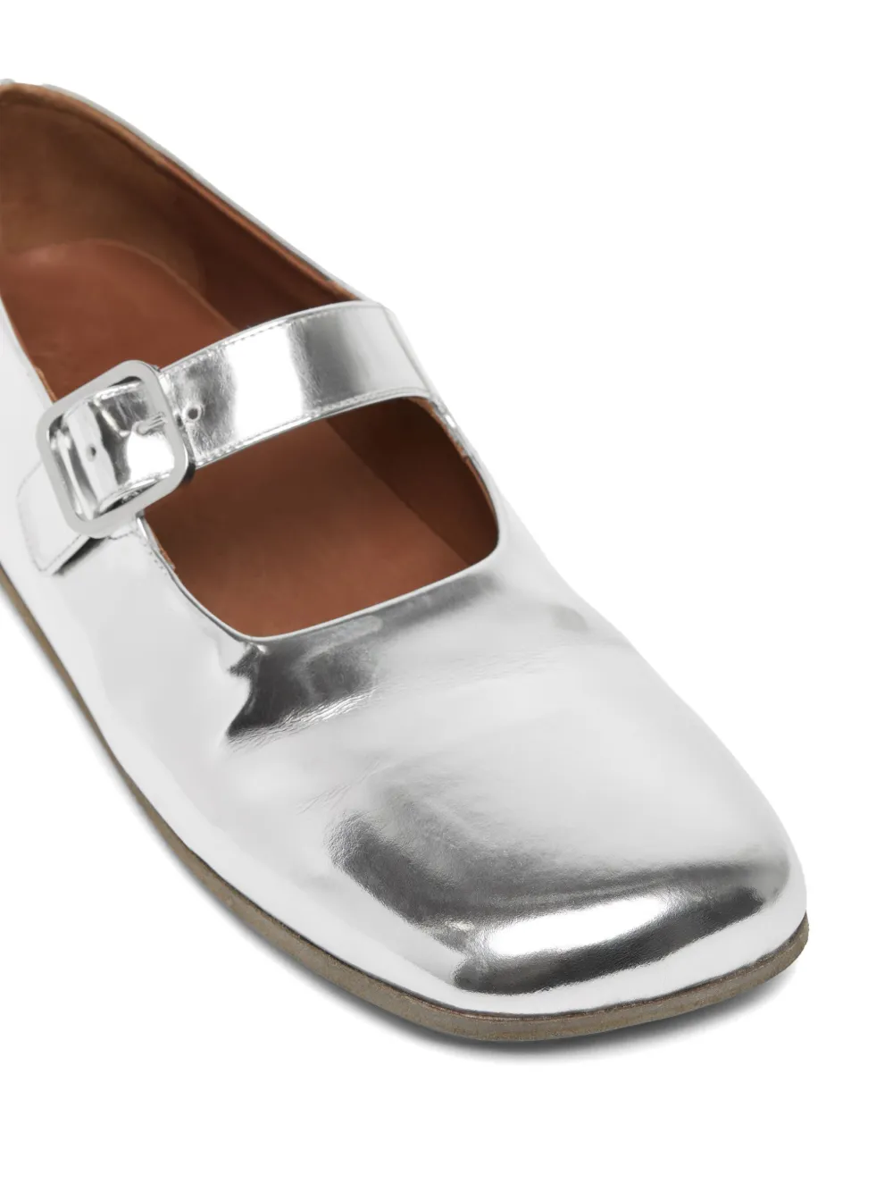 Marsèll buckled metallic-effect loafers Silver