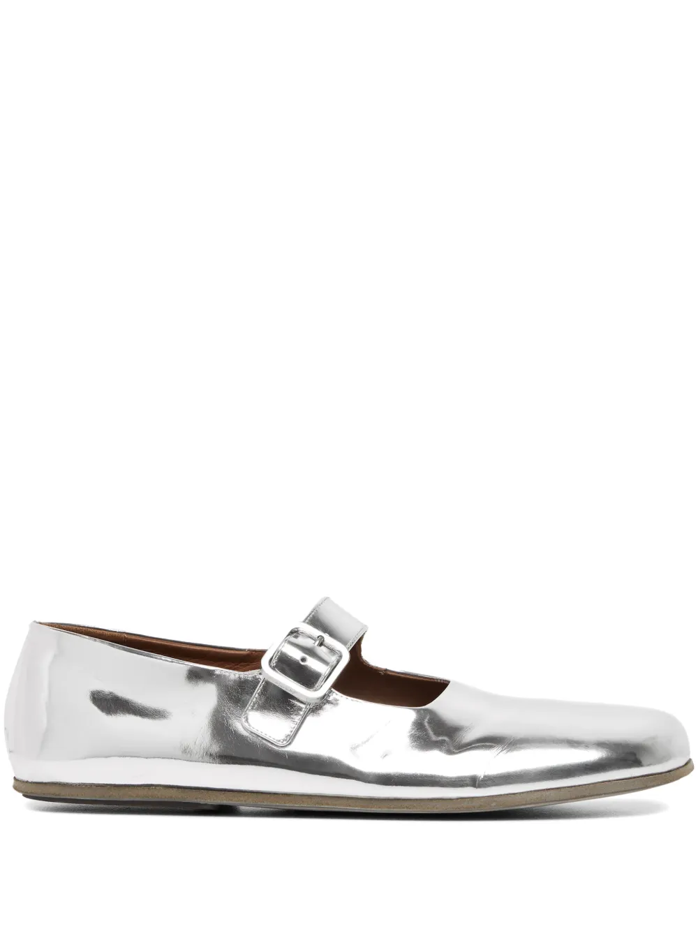 Marsèll Loafers met metallic-effect en gesp Zilver