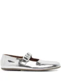 Marsèll buckled metallic-effect loafers - Silver