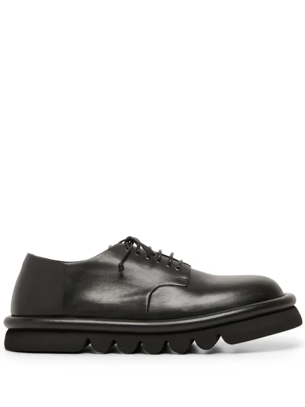 Marsèll Chunky Sole Leather Derby Shoes Black FARFETCH JO