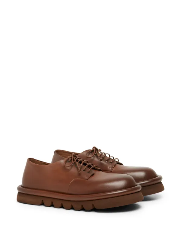 Marsèll Chunky Sole Leather Derby Shoes Brown FARFETCH IN