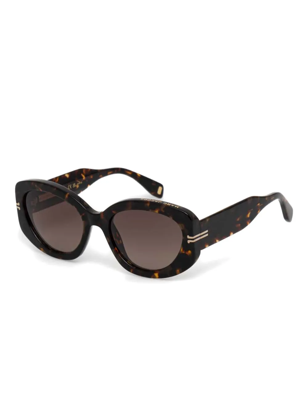 Marc Jacobs Eyewear Zonnebril met ovalen montuur Bruin