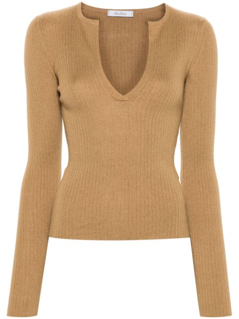 Max Mara V-neck ribbed jumper Women