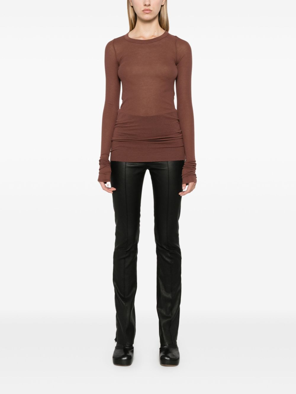 Rick Owens T-shirt met ronde hals - Rood