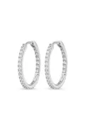 VEYNOU 14kt white gold Cleo diamond small hoops - Silver