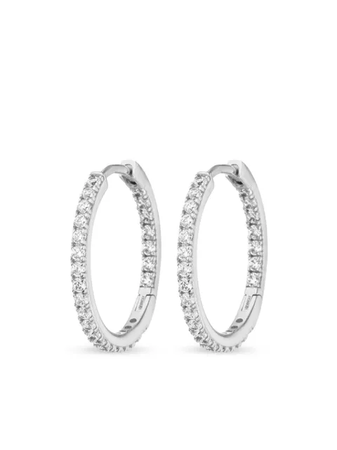 VEYNOU 14kt white gold Cleo diamond small hoops