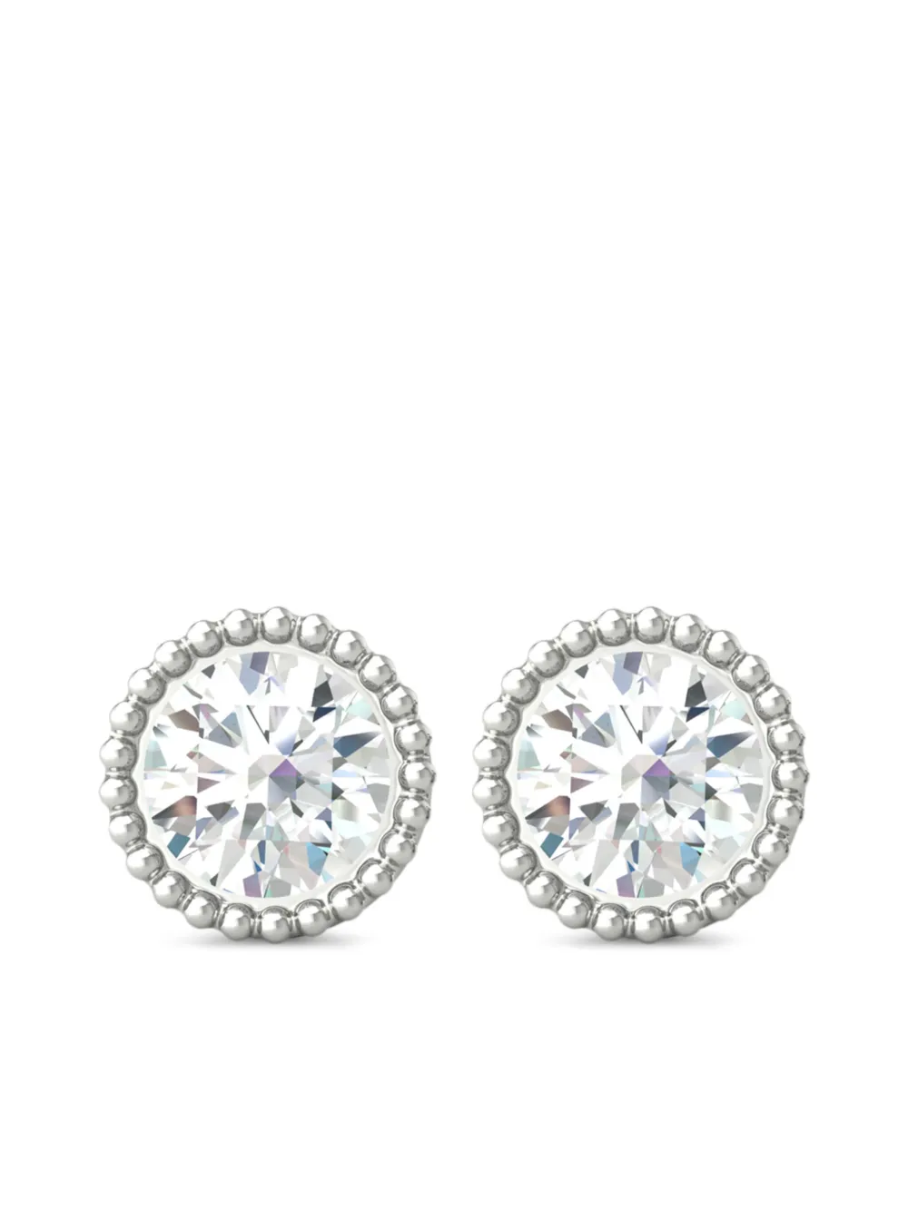 Image 1 of VEYNOU Orecchini a bottone Kate in oro bianco 14kt con diamanti
