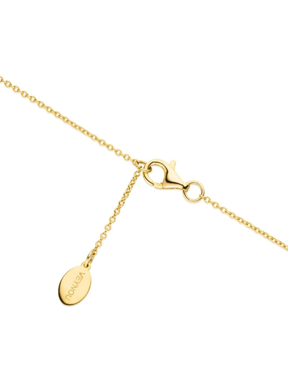 VEYNOU 14kt gerecycled geelgouden Beyond Eden halsketting met smaragd en diamant