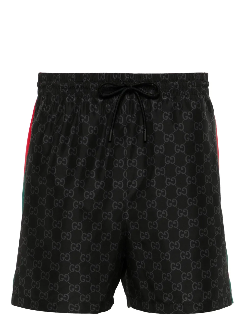 Gucci Gg Supreme-print Swim Shorts In Black