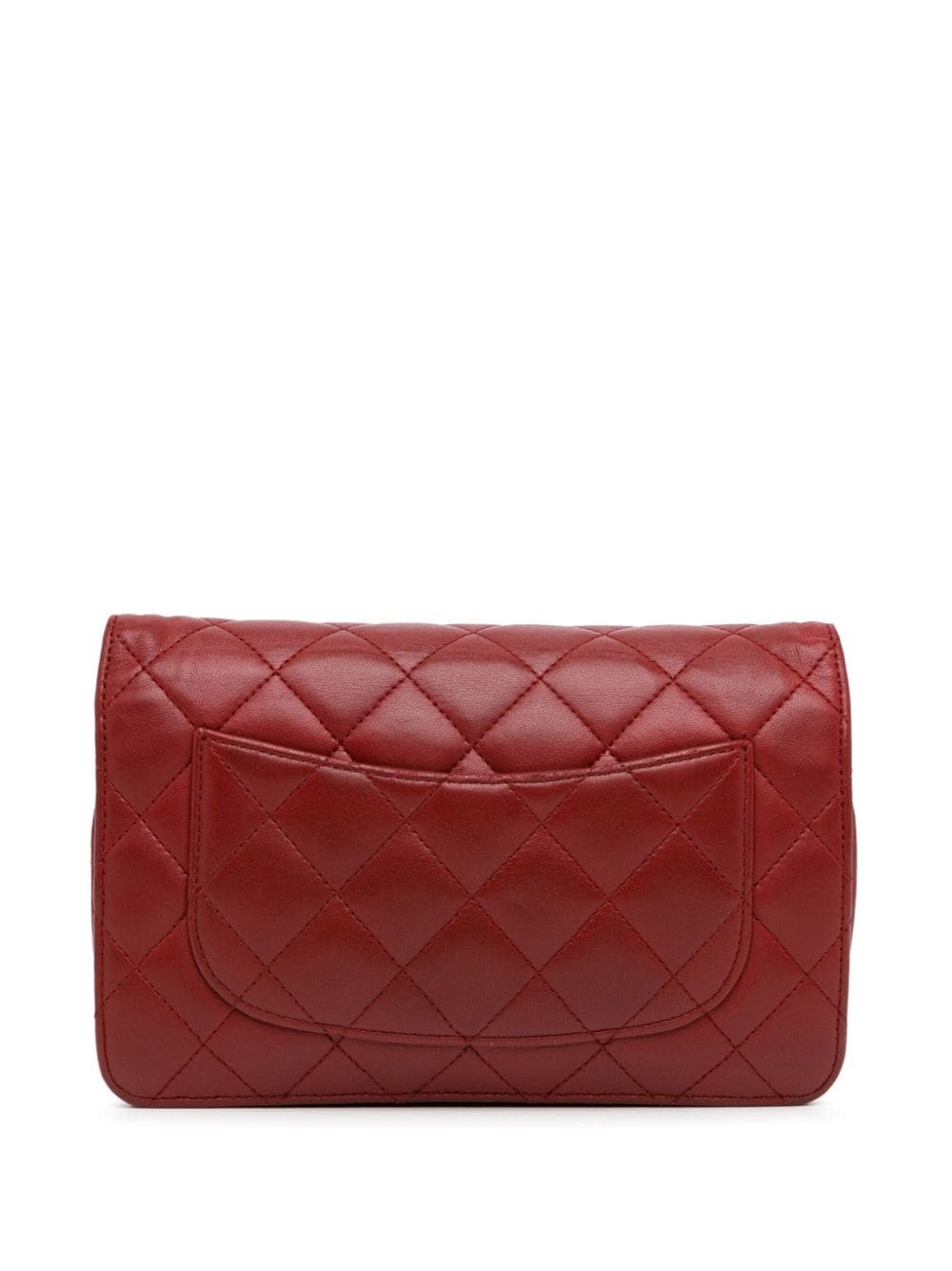 CHANEL Pre-Owned 2014-2015 Classic lamsleren Wallet on Chain crossbodytas - Rood