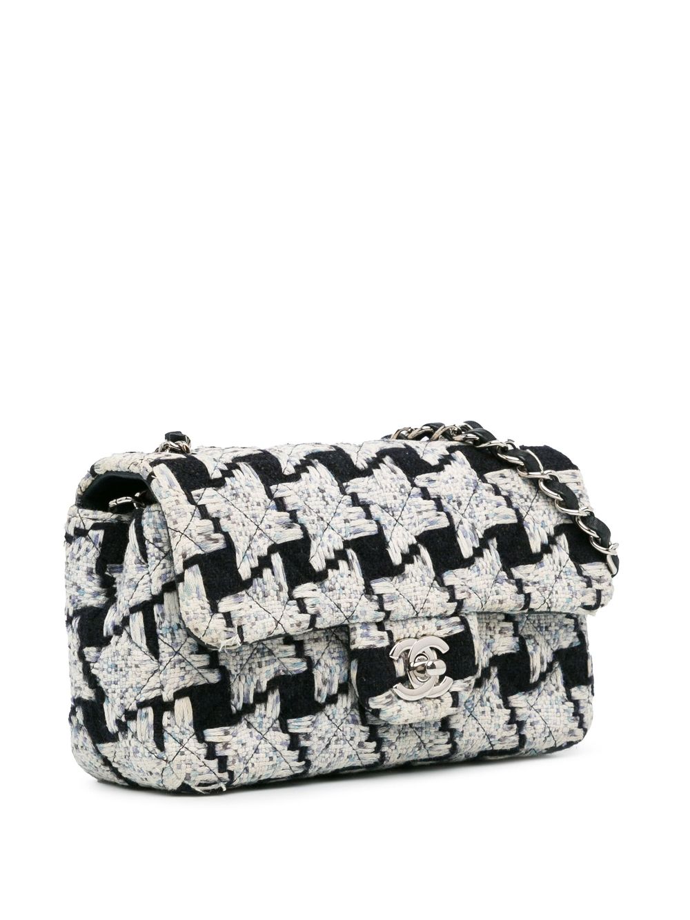 CHANEL 2019 Mini Rectangular Classic Tweed Flap crossbody bag Women