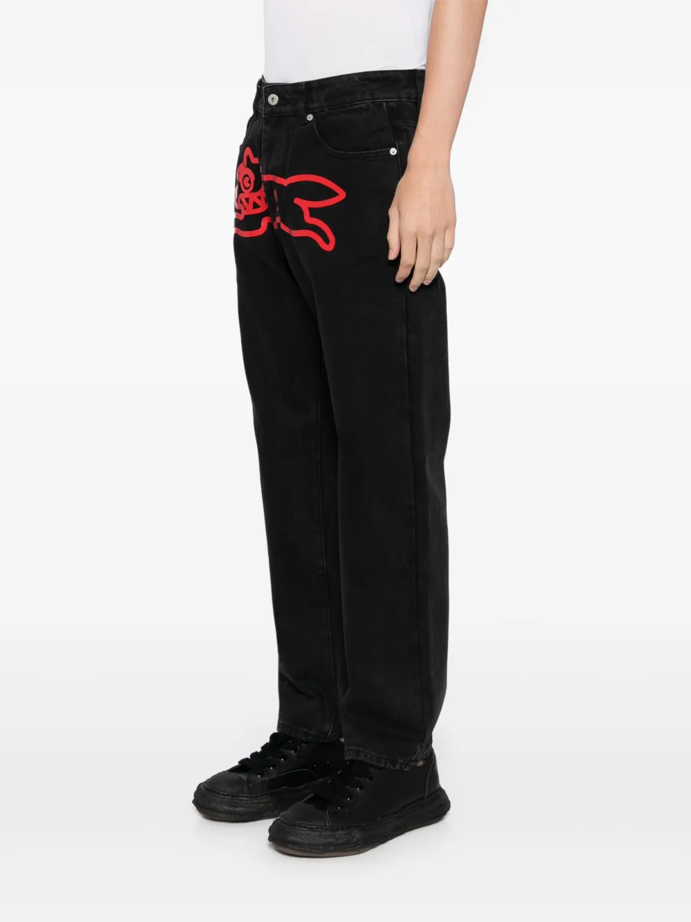 ICECREAM Running Dog-print Jeans | Black | FARFETCH