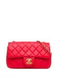 CHANEL Pre-Owned 2021-2023 Mini Rectangular Lambskin Pearl Crush Flap crossbody bag - Red