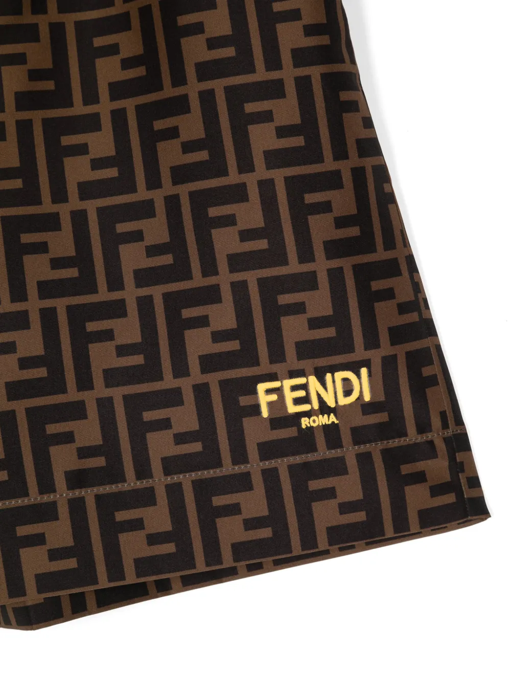 Fendi Kids Zwembroek met FF-print Groen