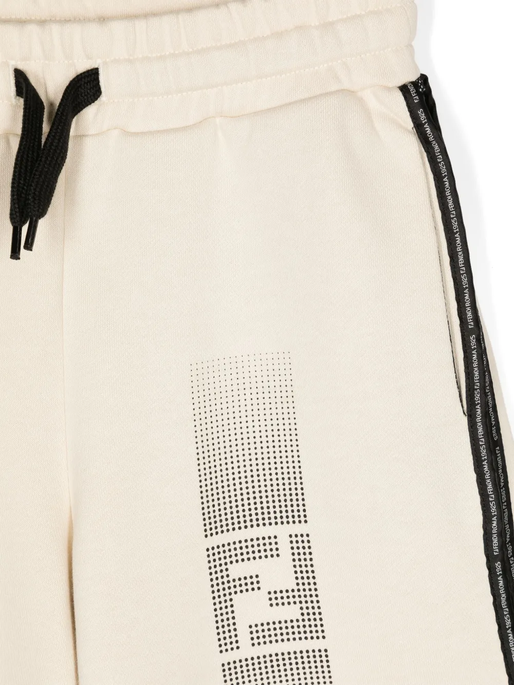Fendi Kids Trainingsshorts met logoprint Beige