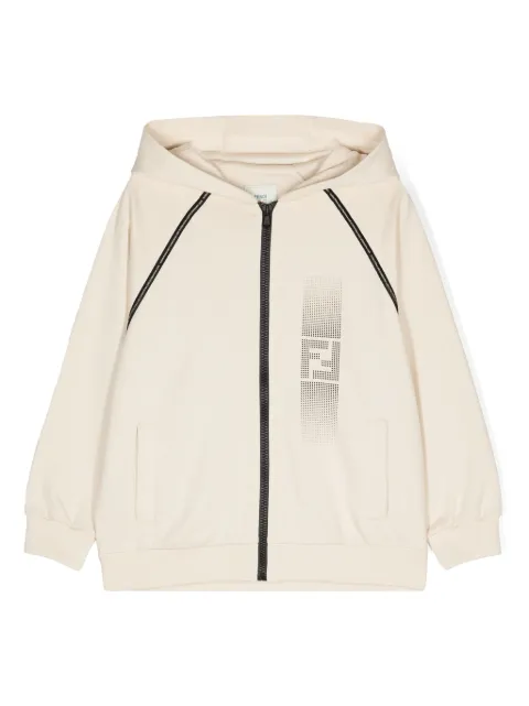 Fendi Kids logo-print zip-up hoodie