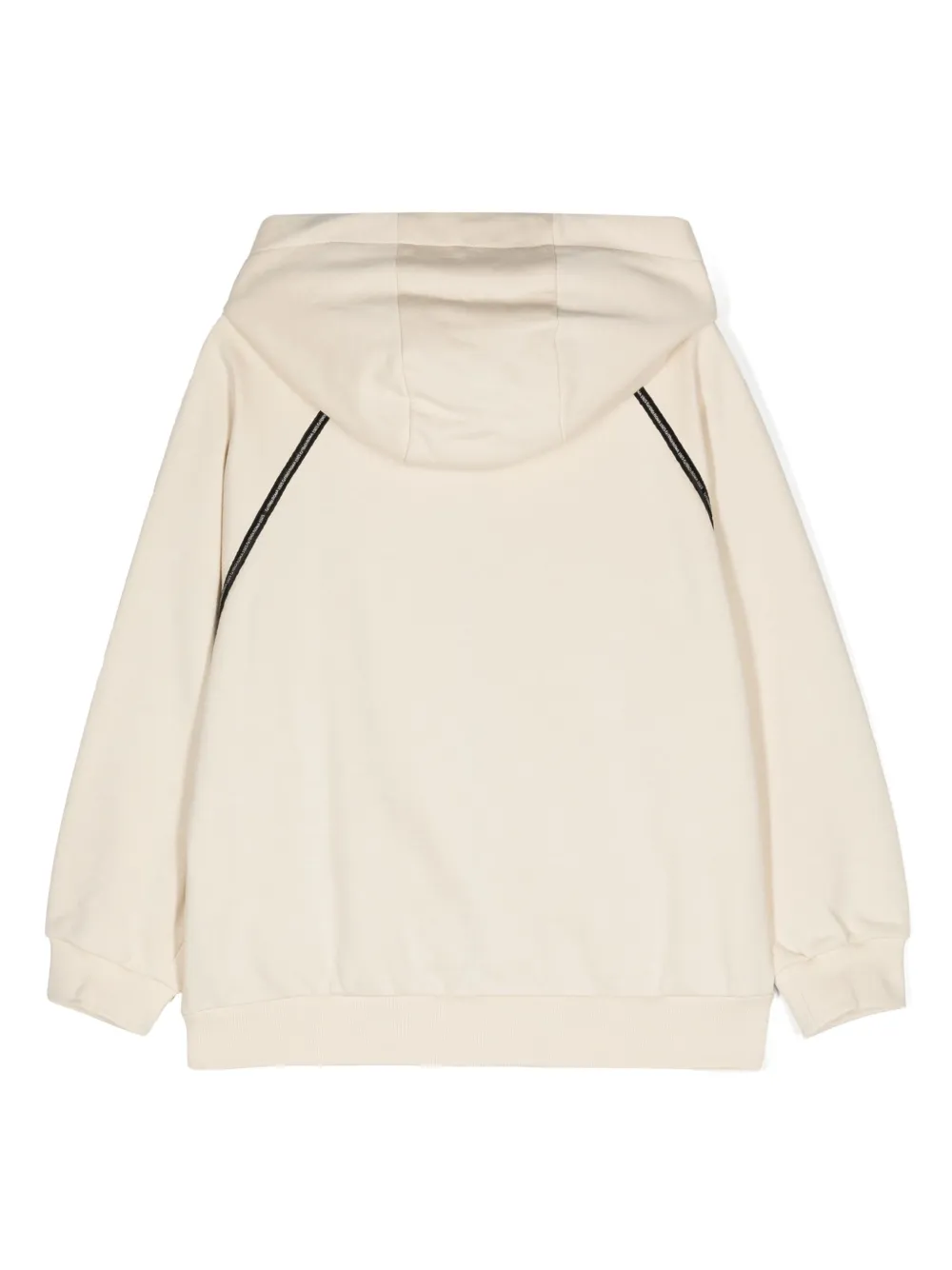 Fendi Kids Hoodie met logoprint en rits Beige