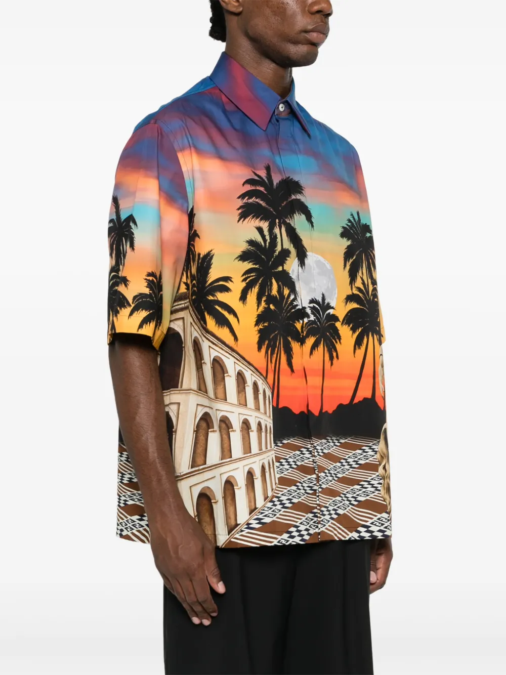 Affordable Marni graphic-print poplin shirt Men