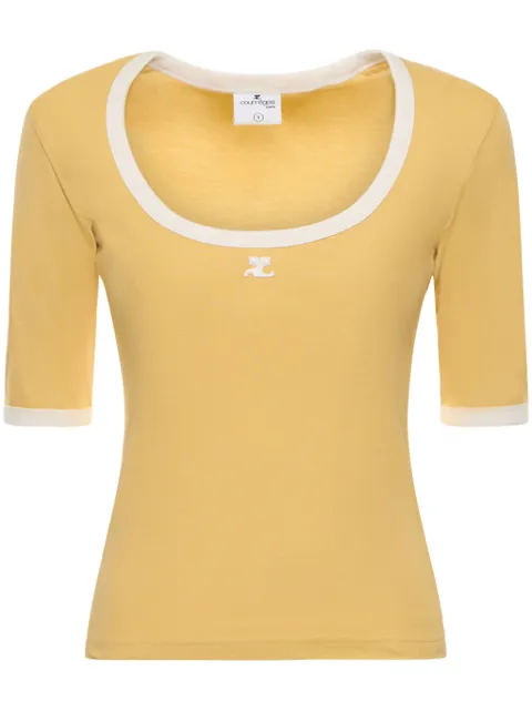 Courrèges Holistic contrast cotton T-shirt