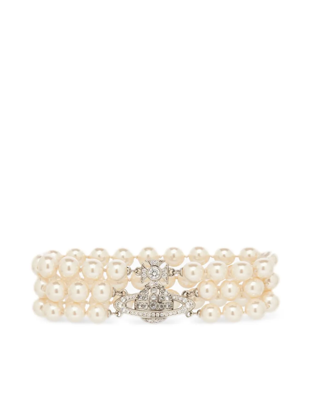 Vivienne Westwood Choker mit Orb-Schild - Silber