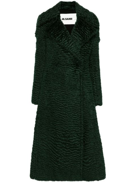 Jil Sander fur-design belted coat