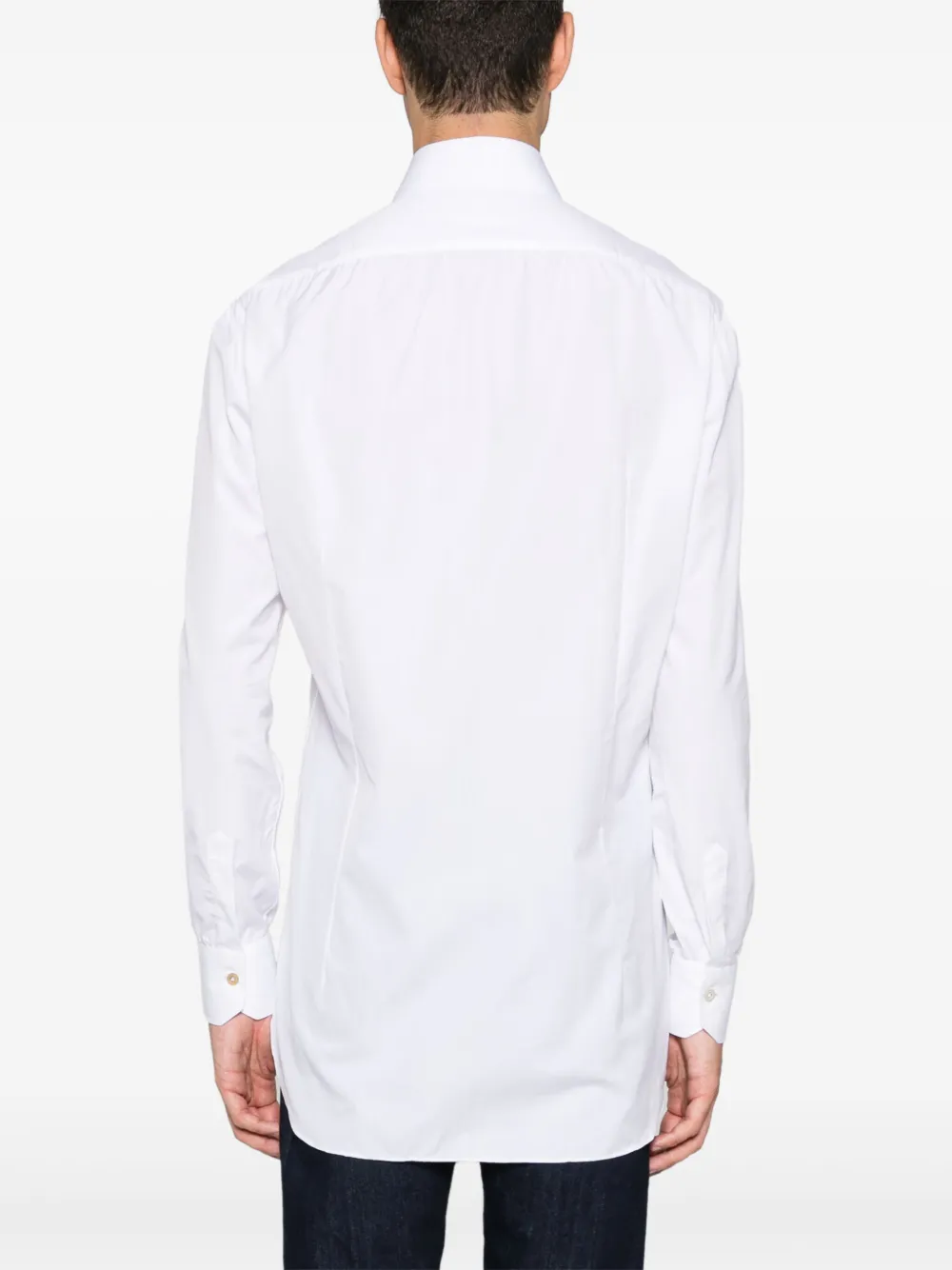 Shop Kiton Cotton Shirt In White