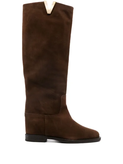 Via Roma 15 knee-high suede boots