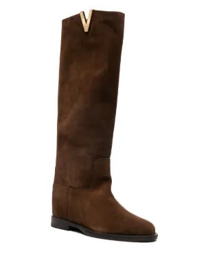 ロングブーツ VIA ROMA 15 FW24 Suede boots (3434 CAMOSCIONERO) Via Roma 15 Suede boots - Women | VIETTI Online Store Shop