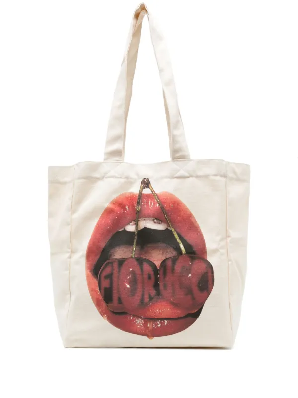 Fiorucci Tote Bag Mit Grafischem Print Nude FARFETCH AT